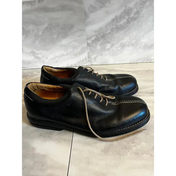 Sandro Moscoloni Vineyard 4046 Black Leather Mens 13 D Oxford Dress Shoes - Picture 1 of 7
